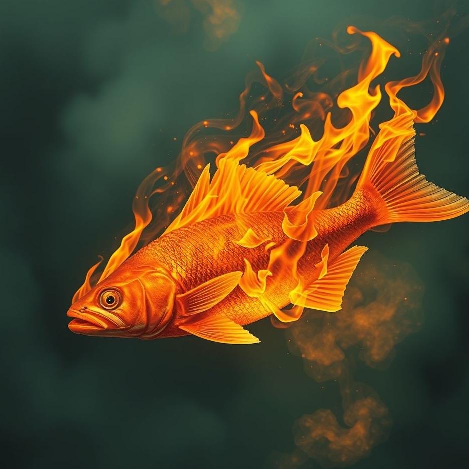 Dream : Burning fish in a dream