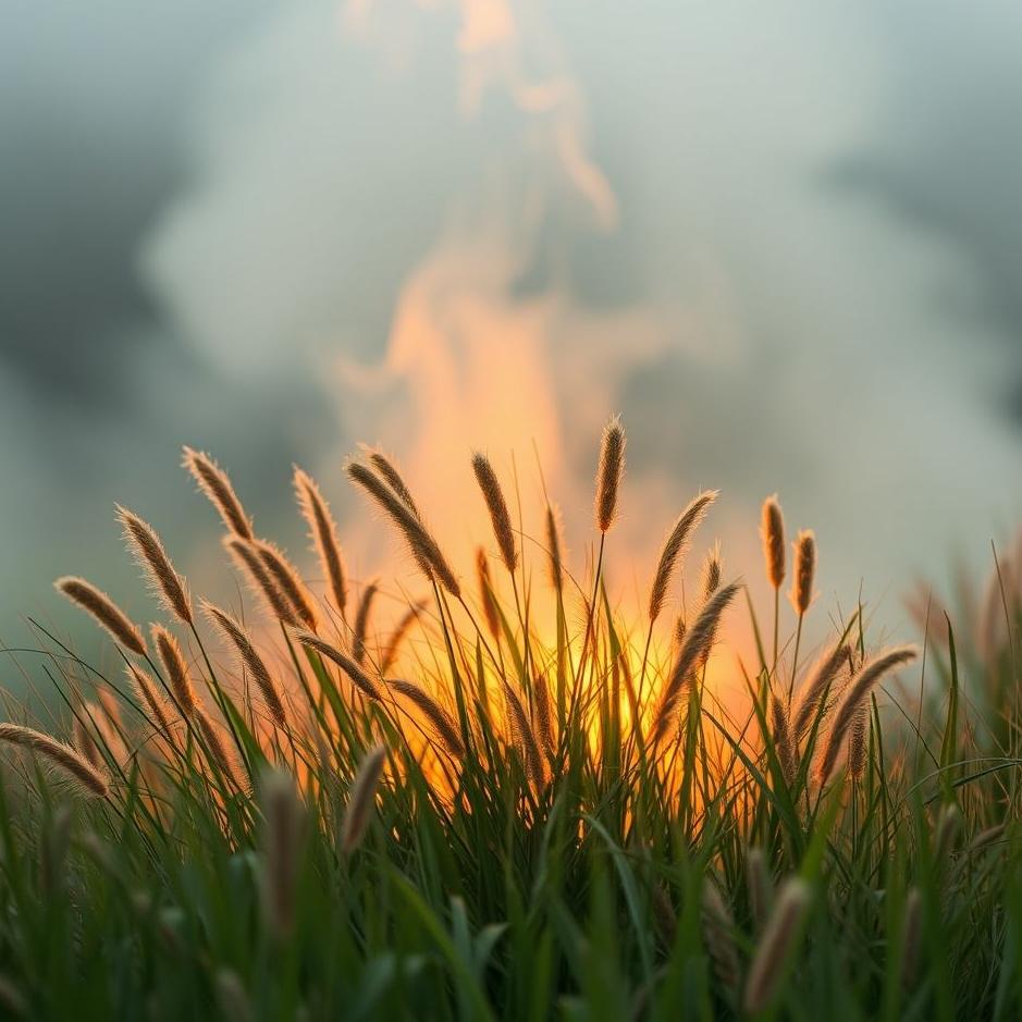 Dream : Burning grass in a dream