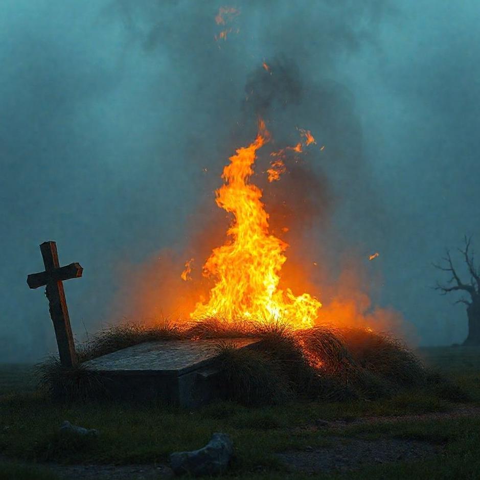 Dream : Burning grave in a dream