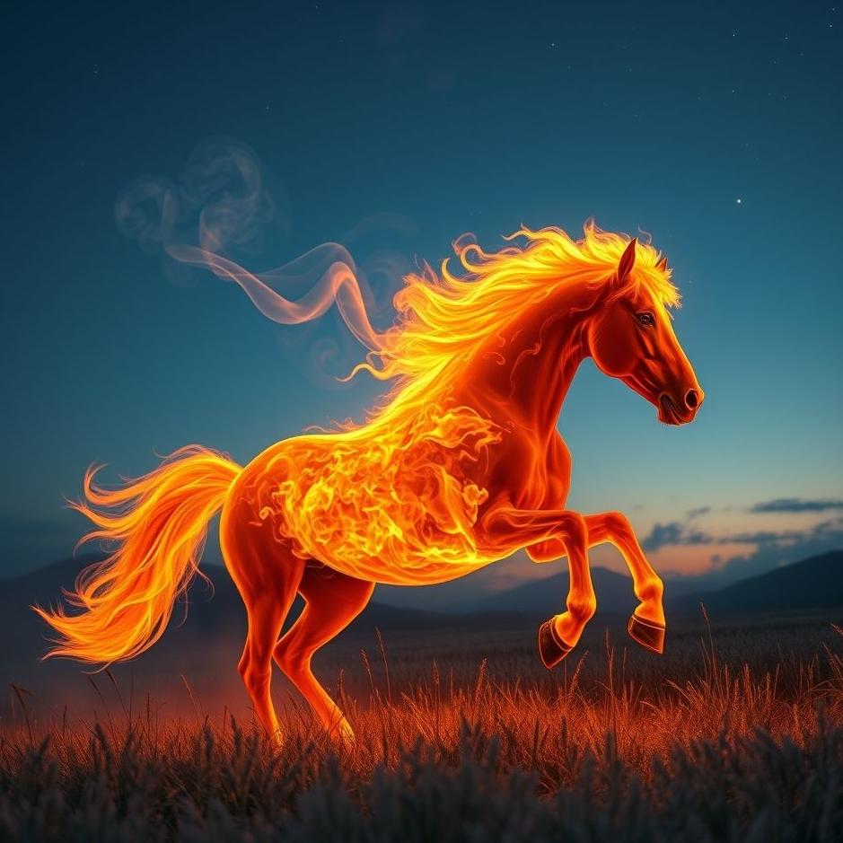 Dream Dictionary : Burning horse in the dream