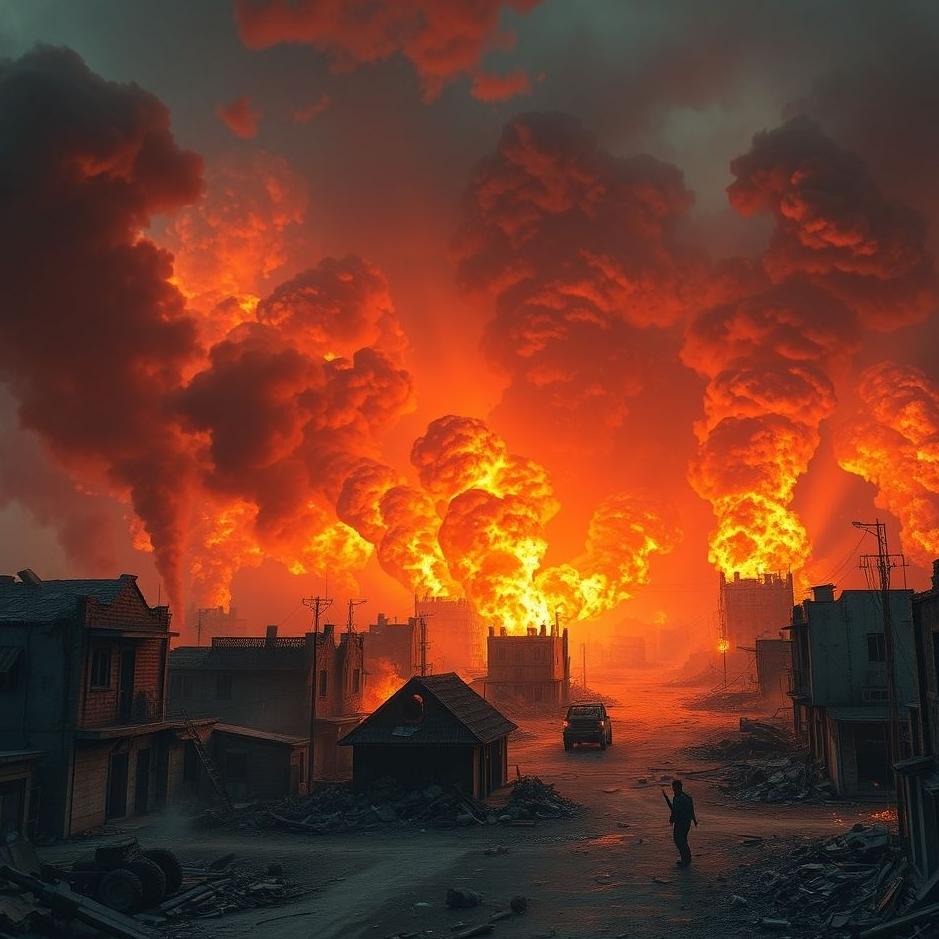 Dream : Burning in a war in a dream