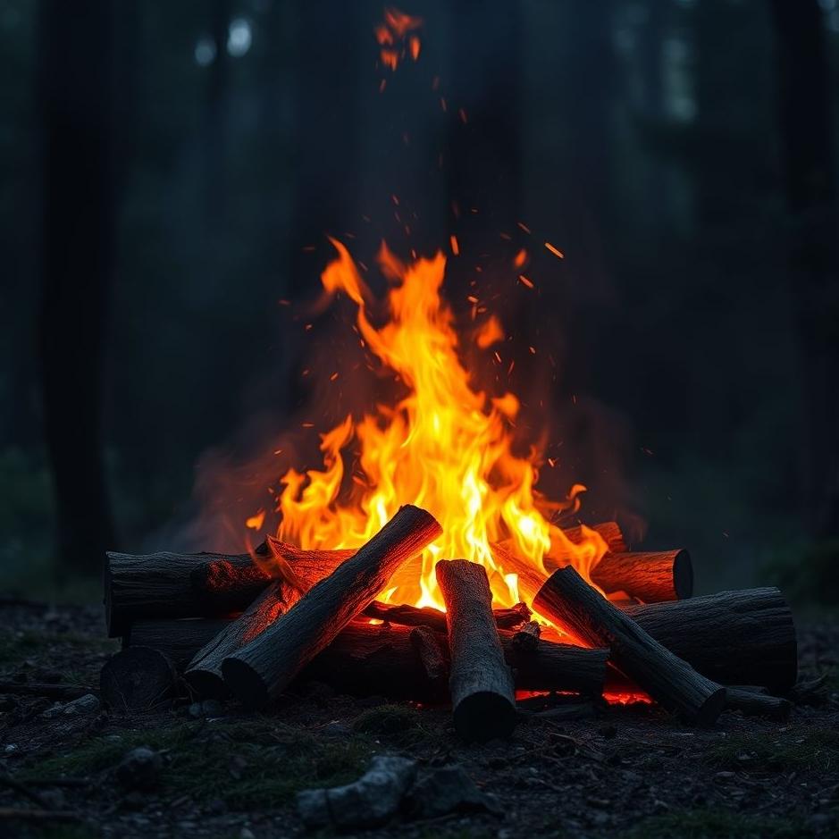 Dream : Burning logs in a dream