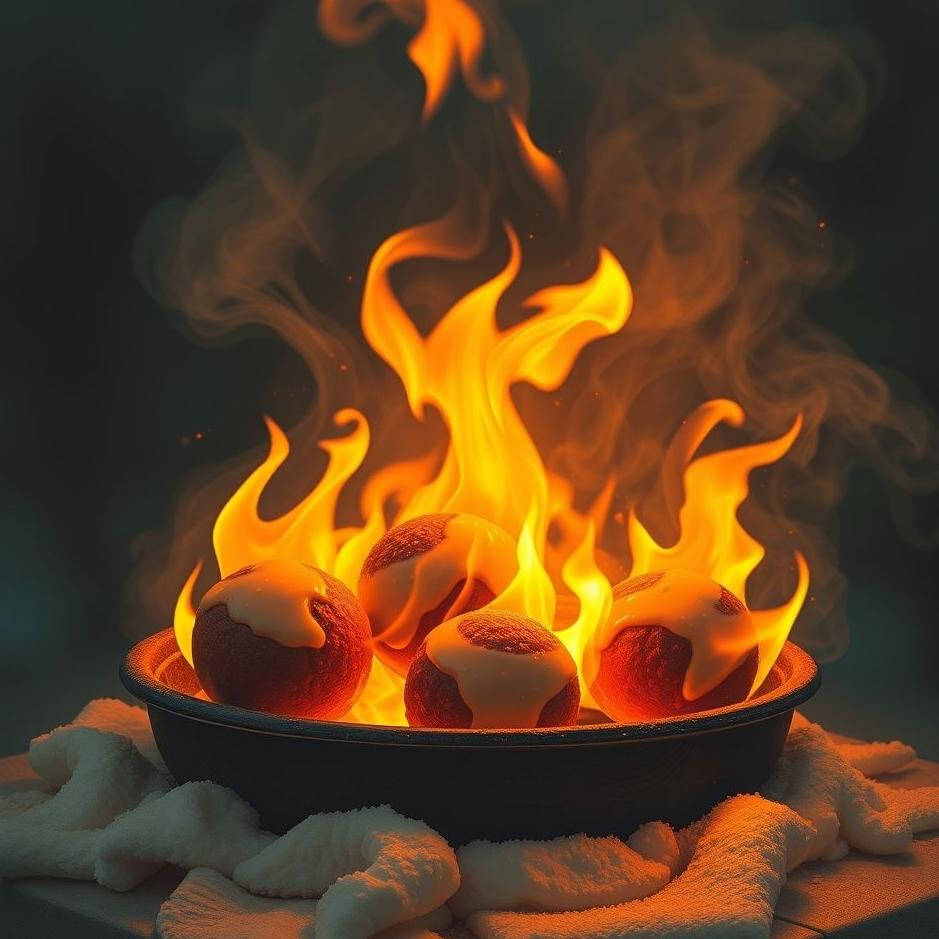 Dream : Burning meatballs in a dream