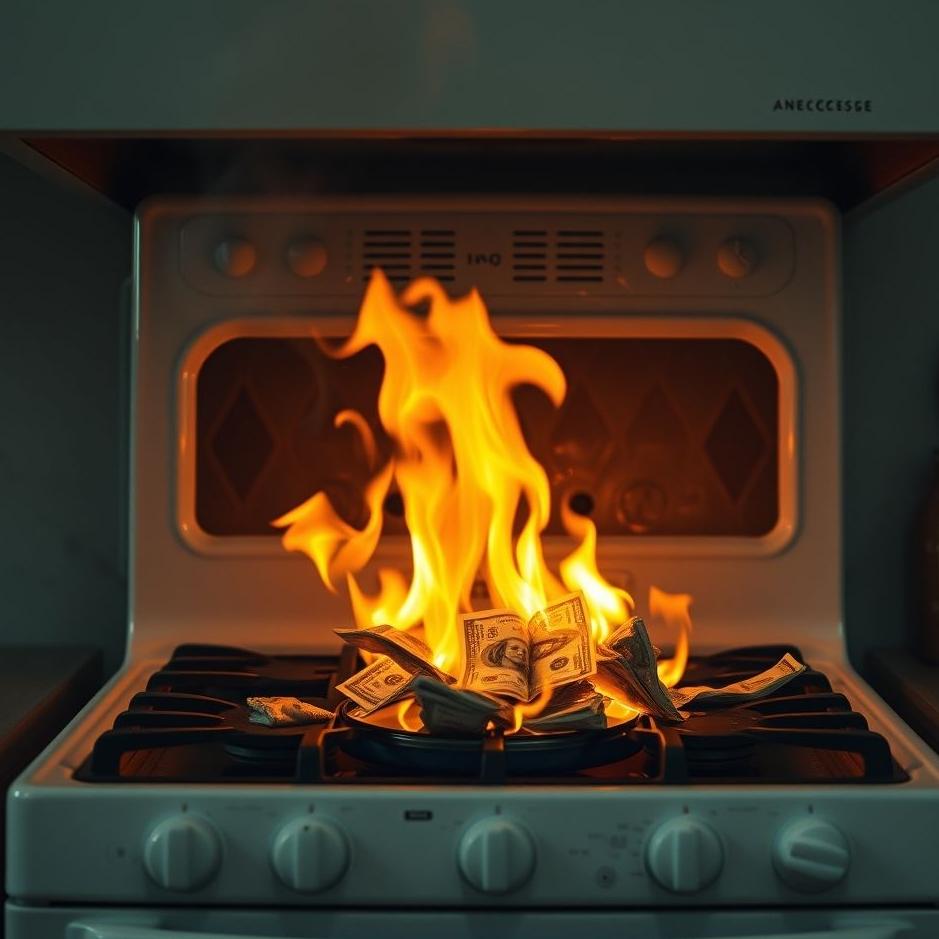 Dream : Burning money in a stove in a dream