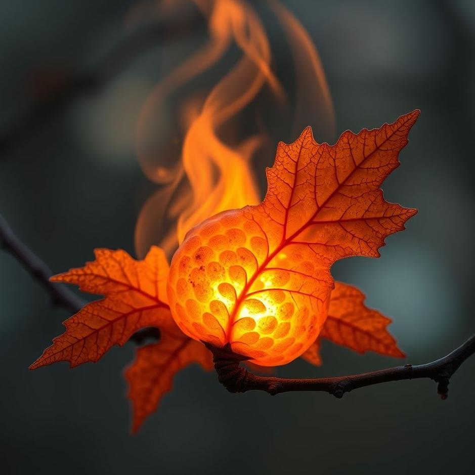 Dream : Burning oak gall in a dream