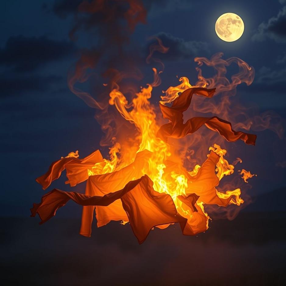 Dream : Burning old laundry in a dream