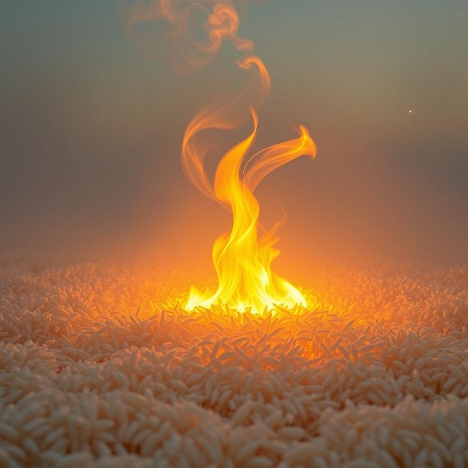 Dream : Burning rice in a dream