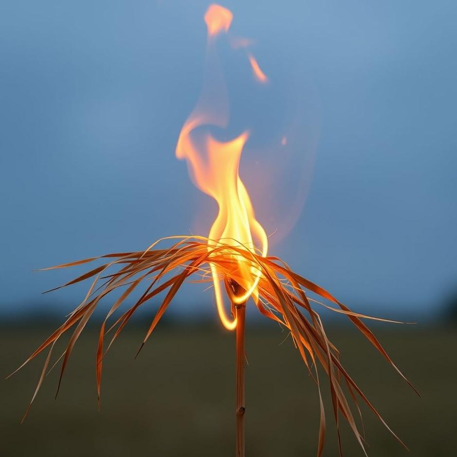 Dream : Burning straw in a dream