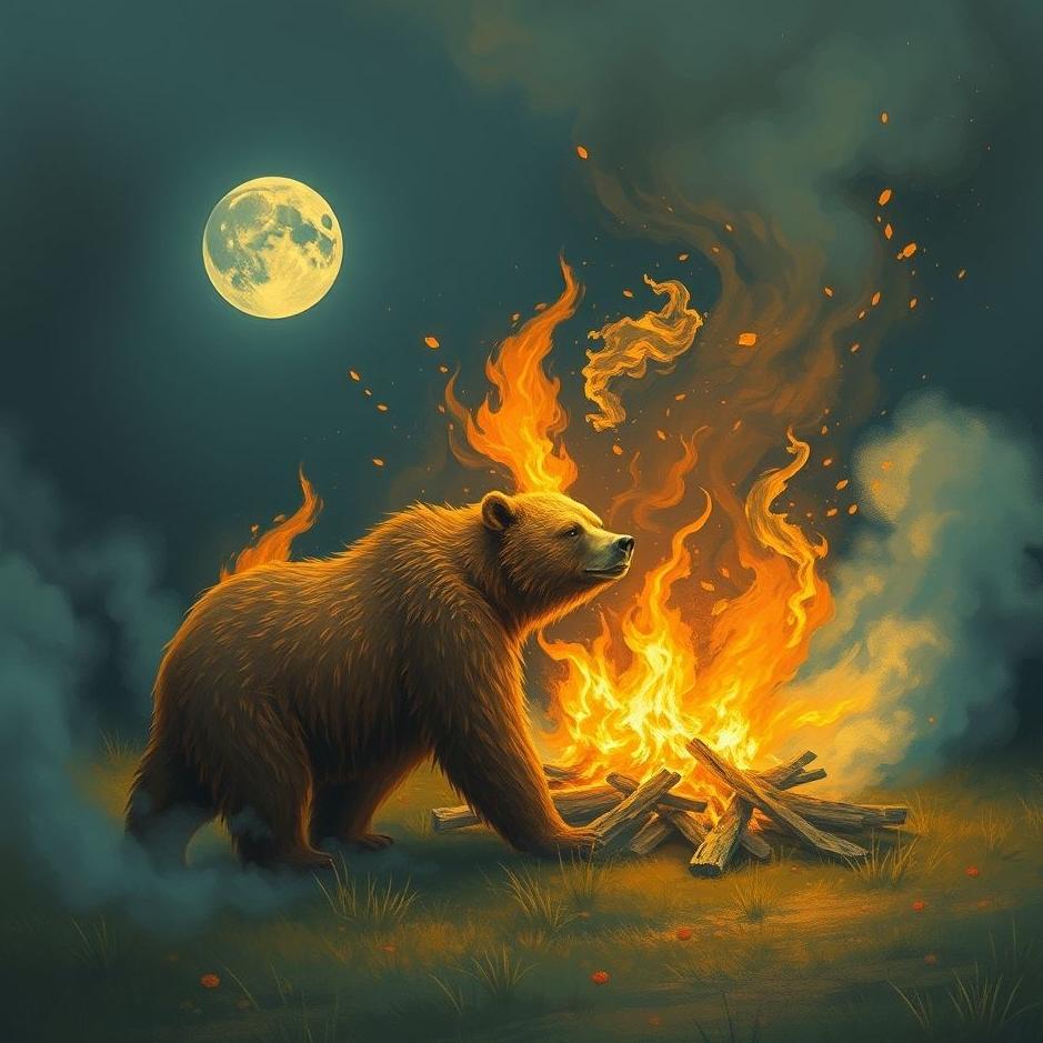 Dream : Burning the bear in the dream