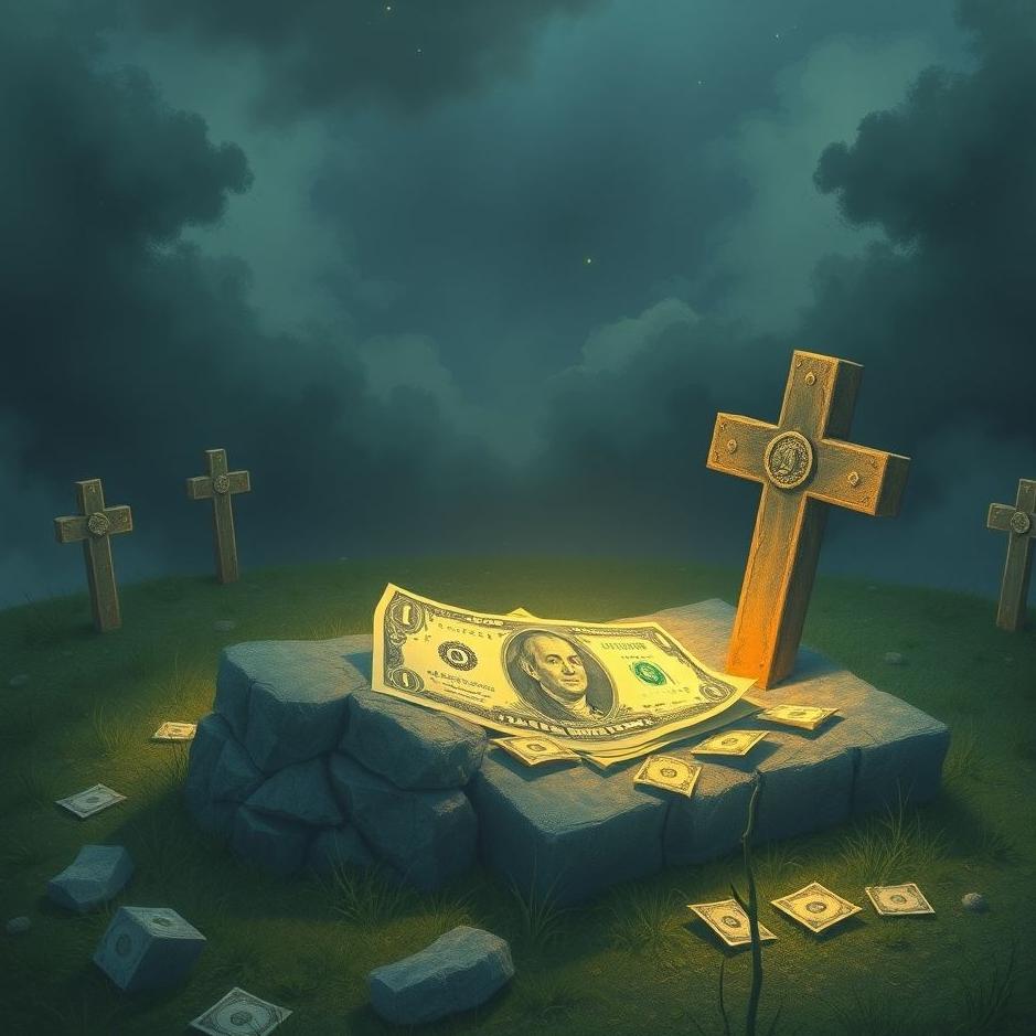 Dream : Burying money in a grave in a dream