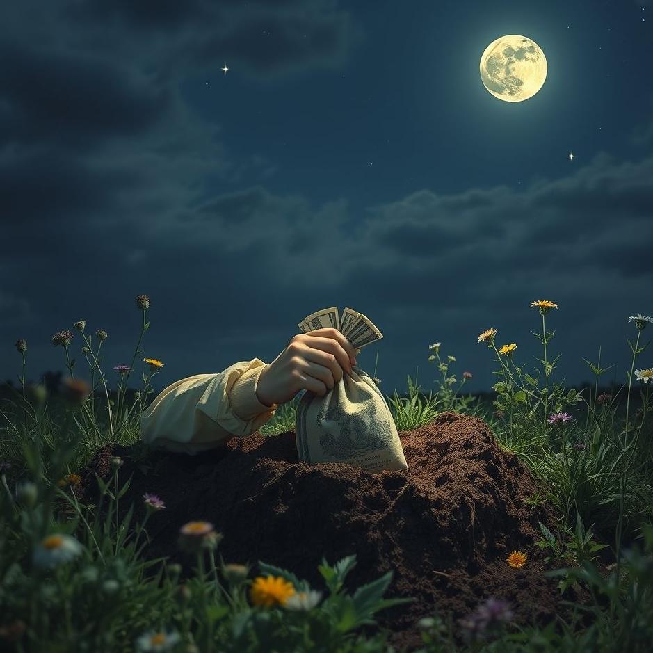 Dream : Burying money in the ground in a dream