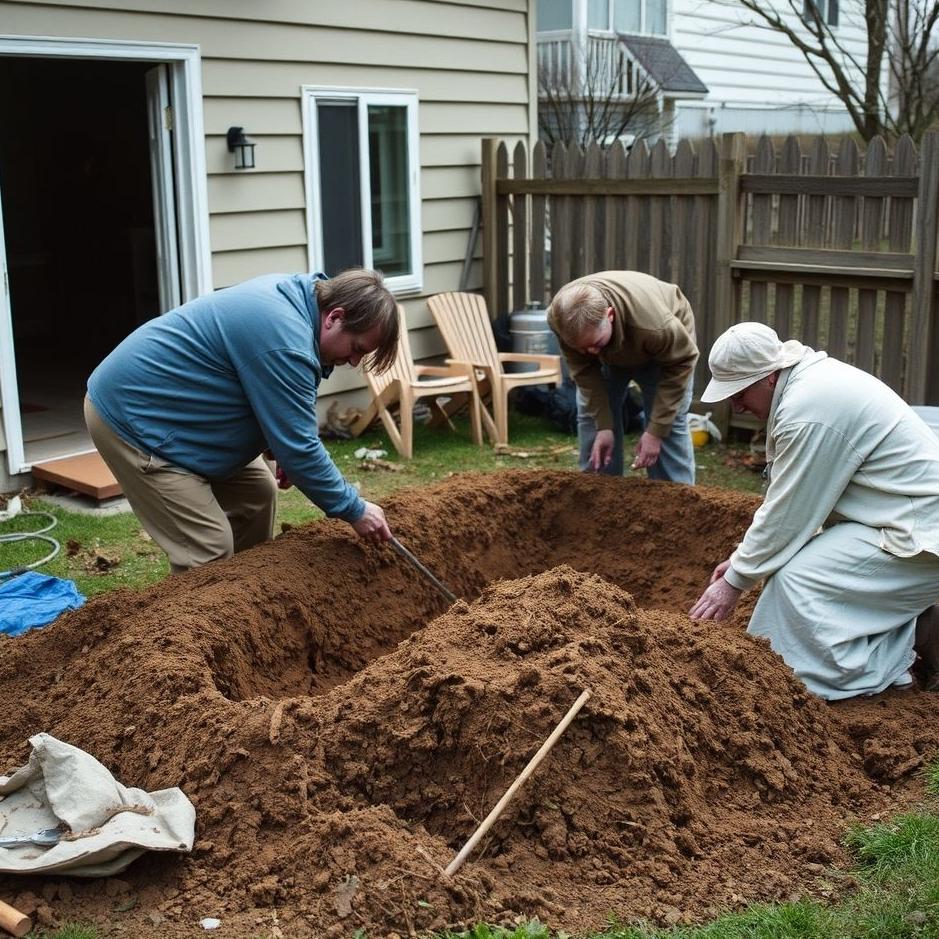 Dream : Burying the body at home 