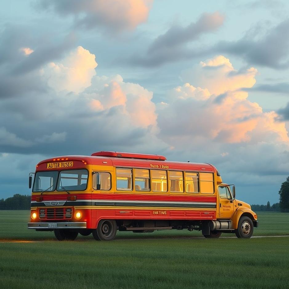Dream : Bus and a truck in a dream