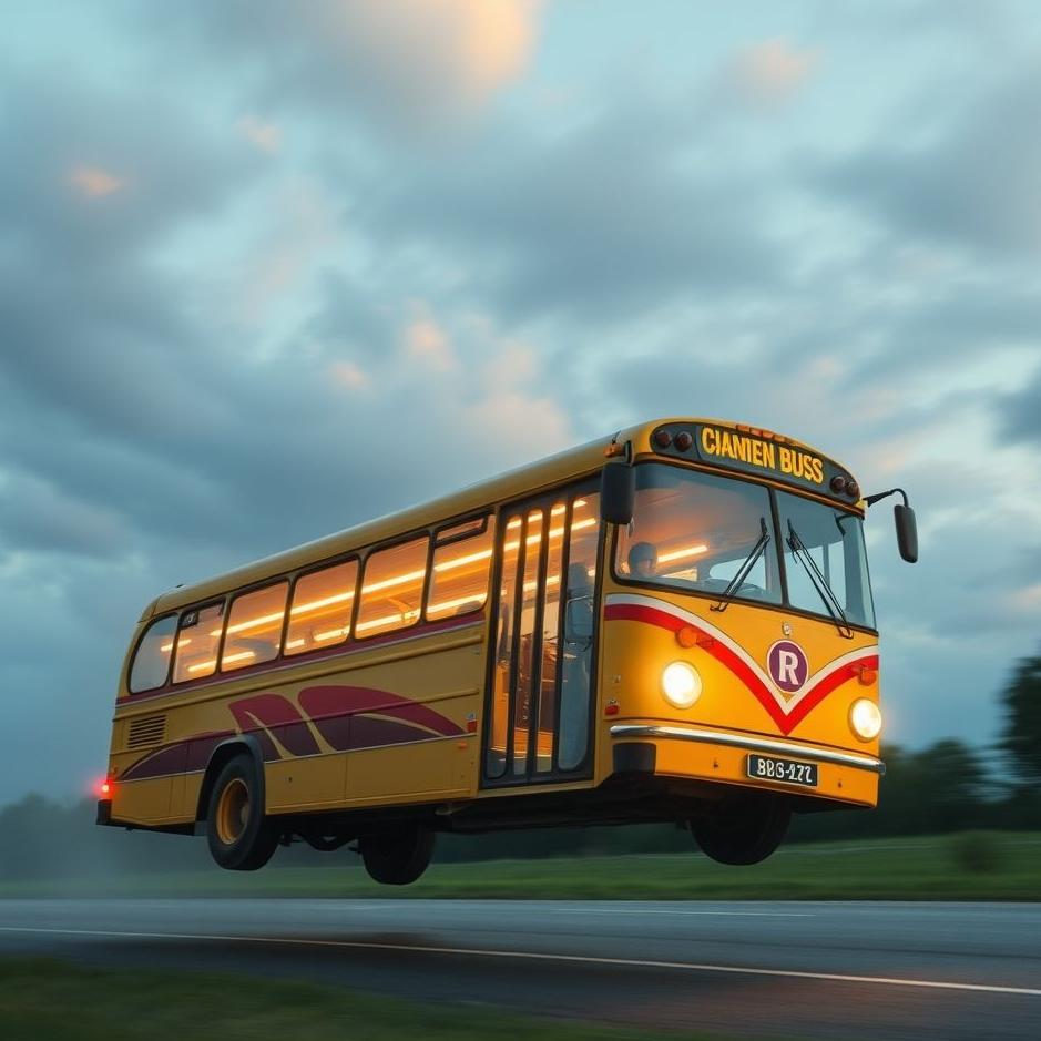 Dream : Bus flying in a dream