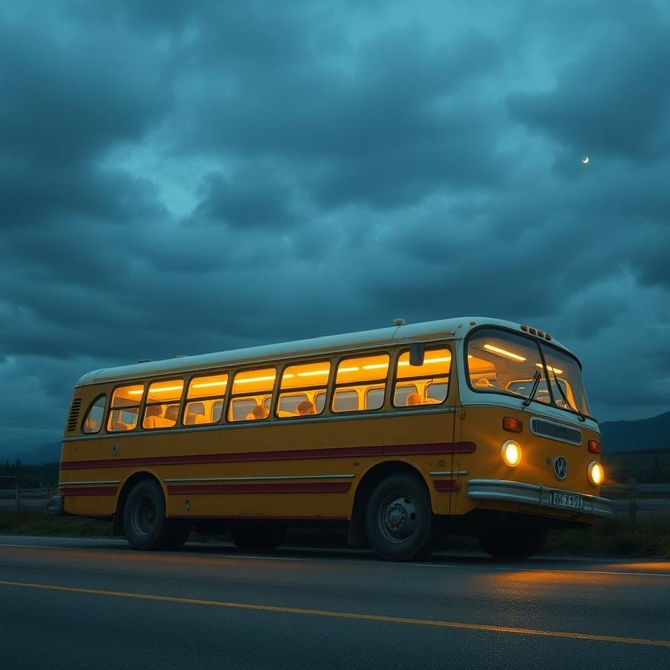 Dream : Bus lying down in a dream
