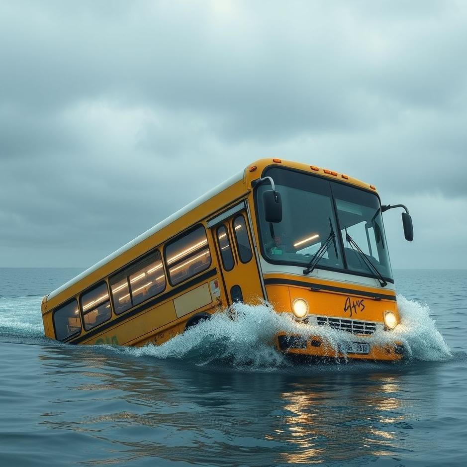 Dream : Bus overturning into water in a dream