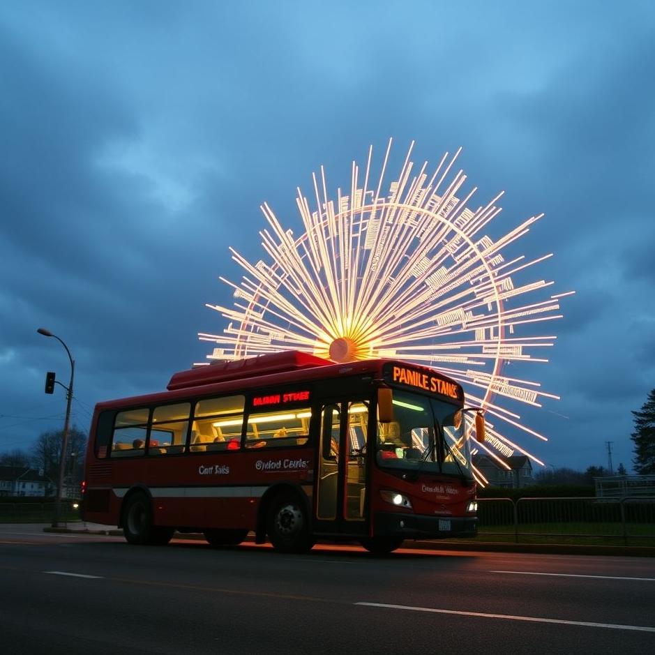 Dream : Bus wheel burst in a dream