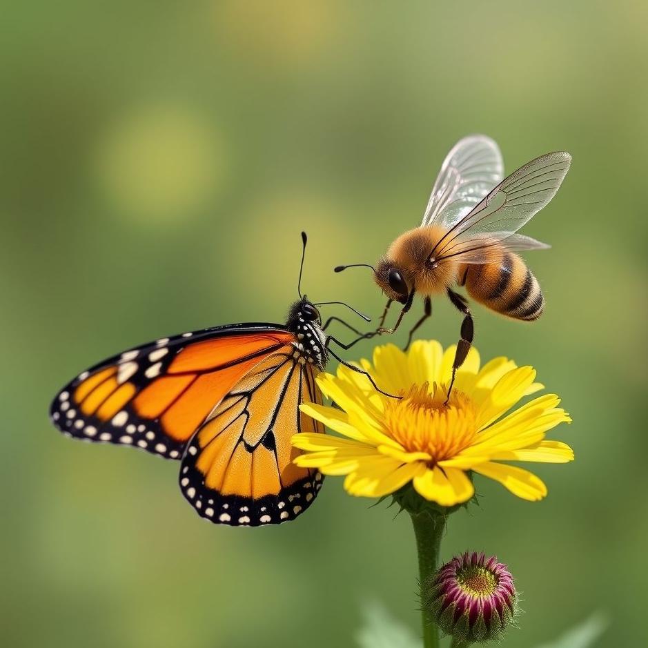 Dream : Butterfly and a bee in a dream