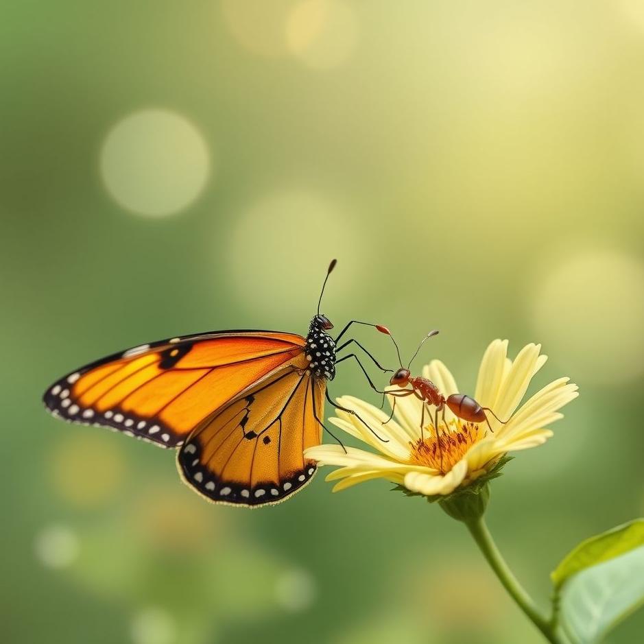 Dream : Butterfly and an ant in a dream