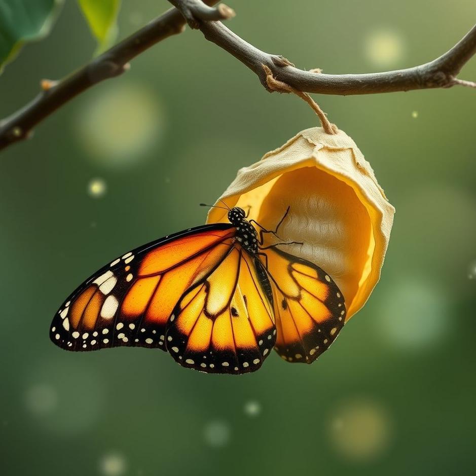 Dream : Butterfly cocoon in a dream