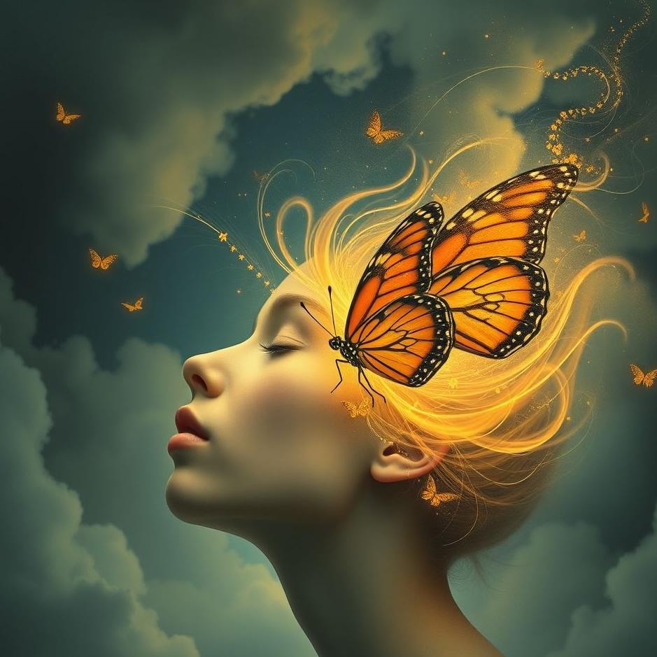 Dream : Butterfly coming out of your head in a dream