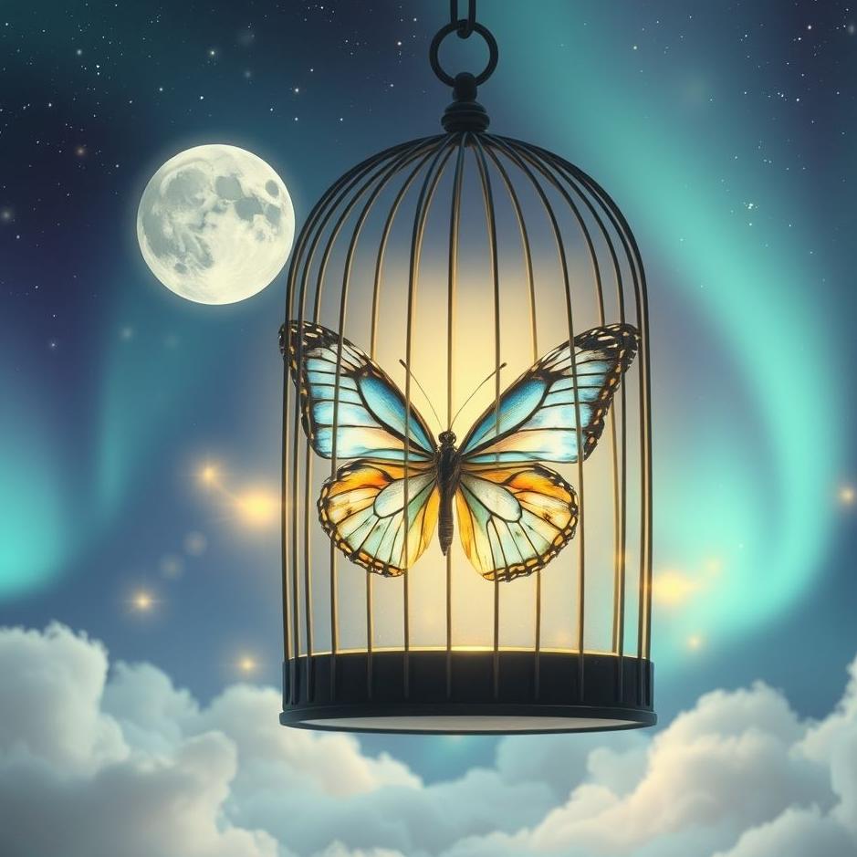 Dream : Butterfly in a cage in a dream