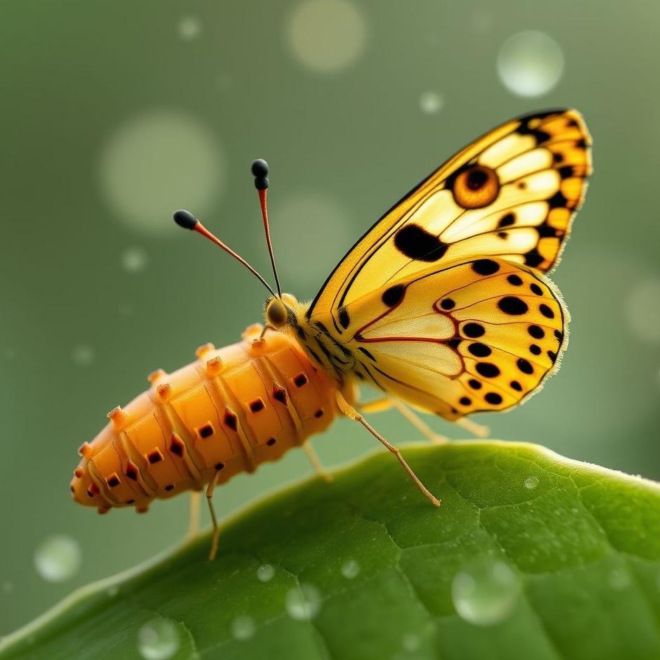 Dream : Butterfly larva in a dream