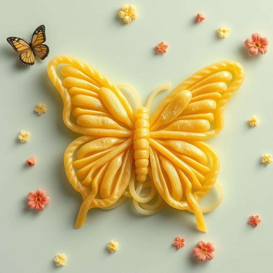 Dream : Butterfly pasta in a dream