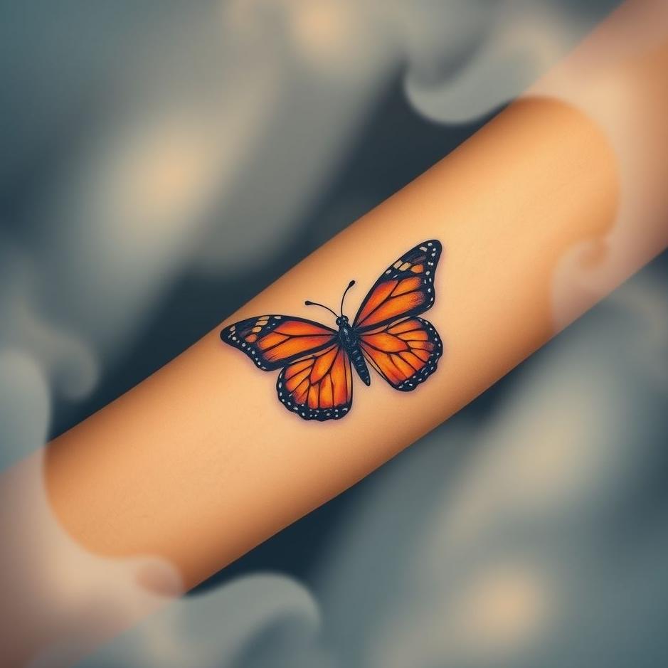 Dream : Butterfly tattoo on your arm in a dream