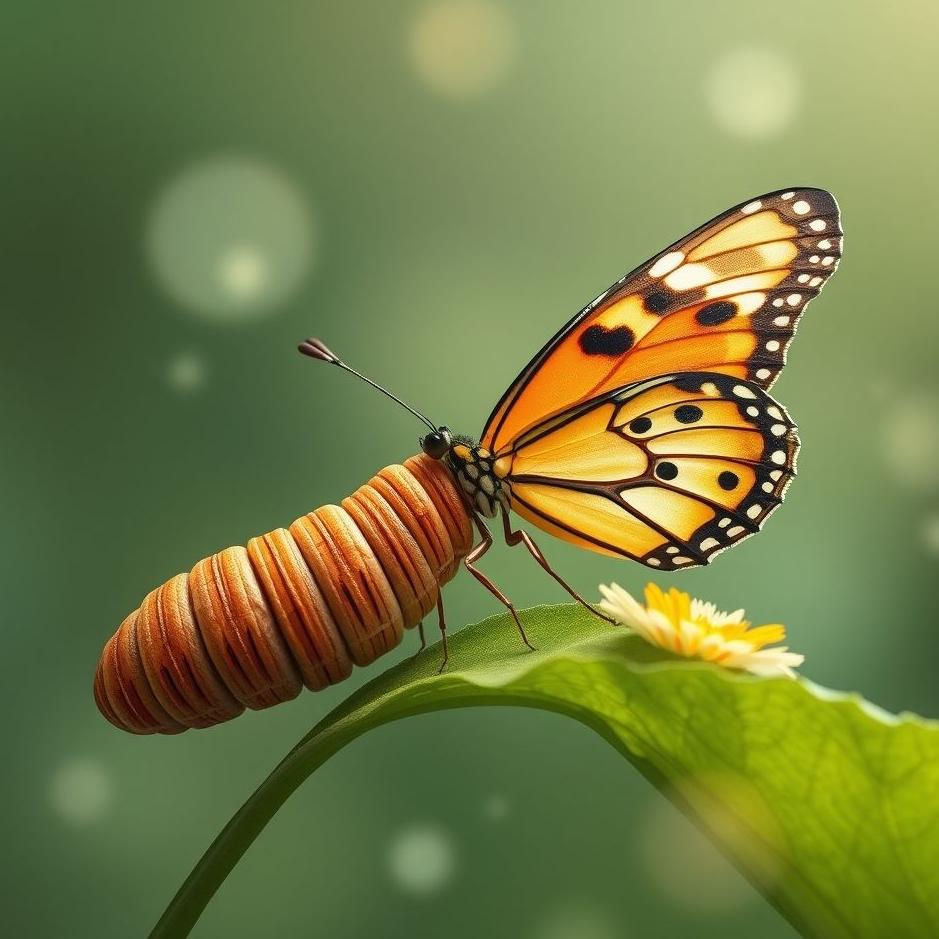 Dream : Butterfly worm in a dream