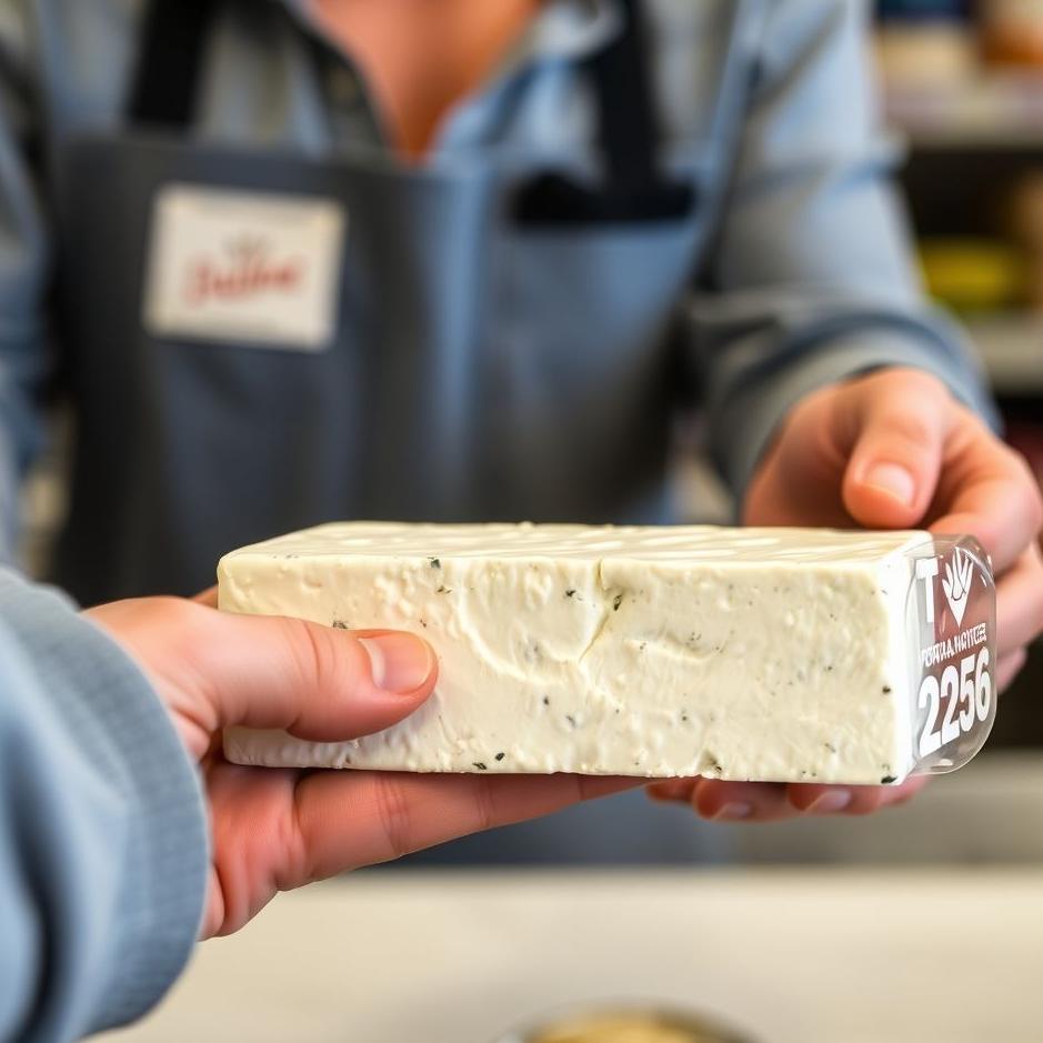 Dream : Buying a bar of feta cheese 