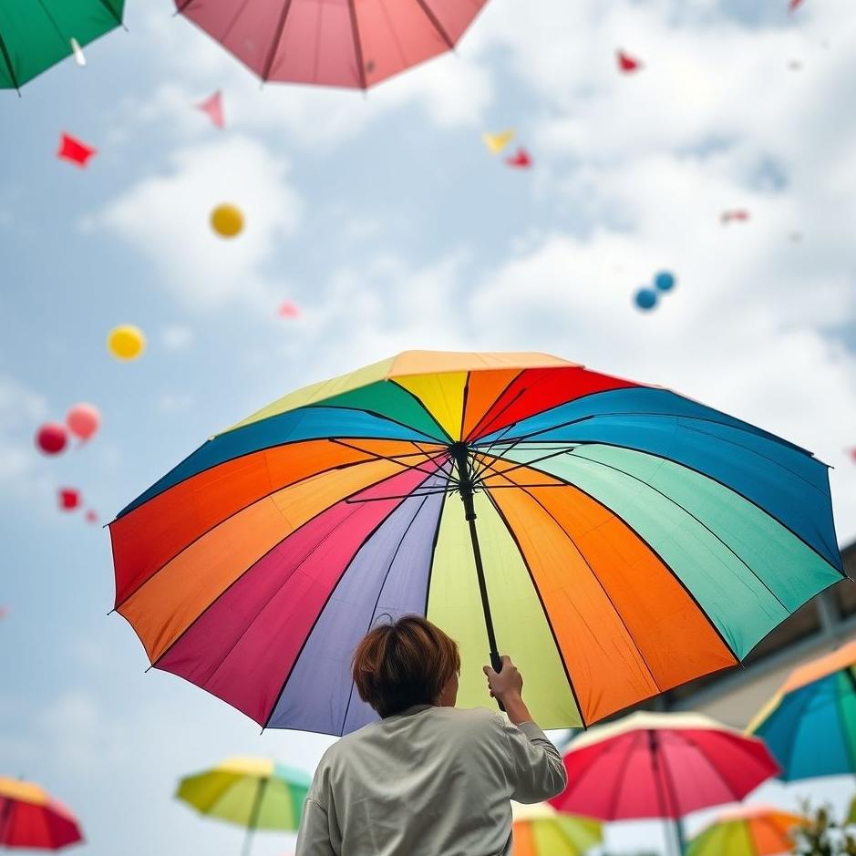 Dream : Buying a colorful umbrella in a dream