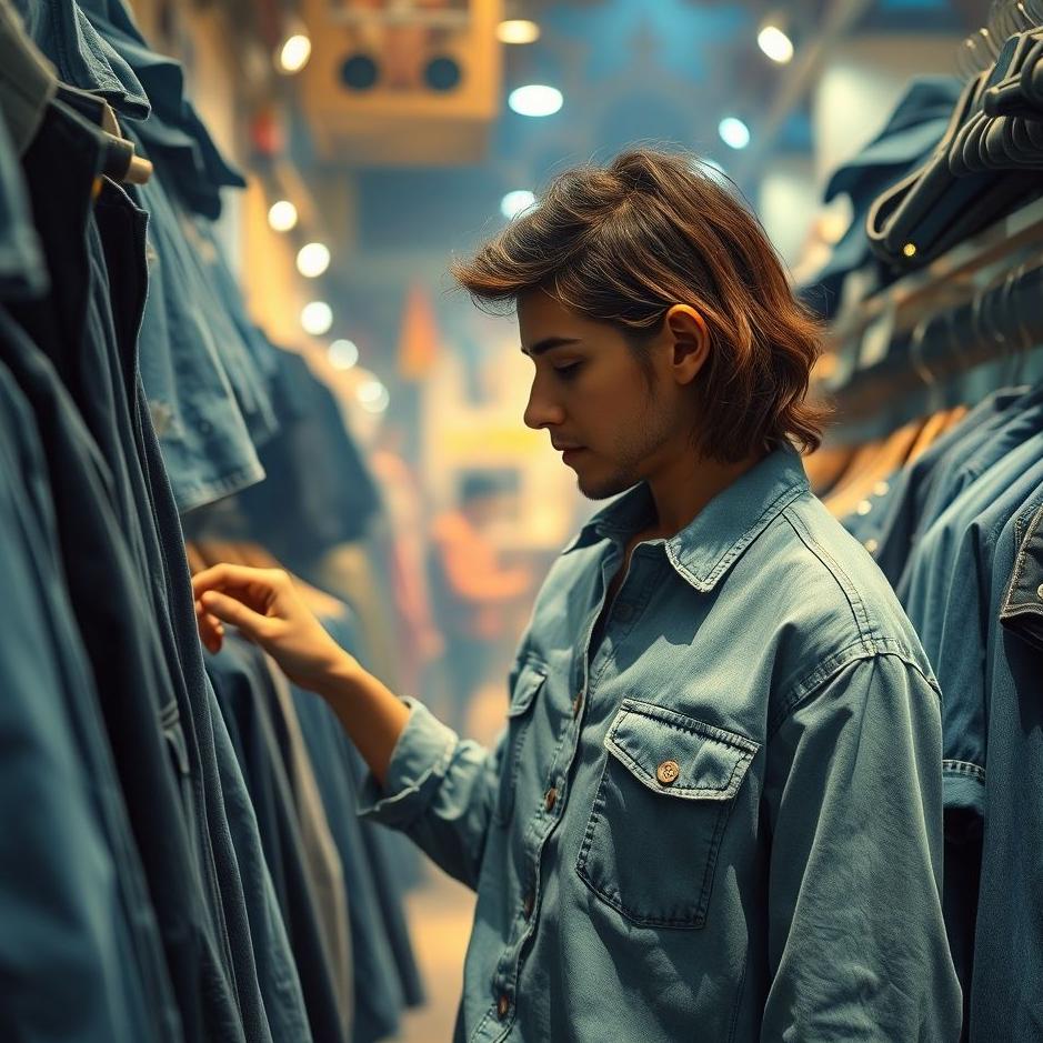 Dream : Buying a denim shirt in a dream