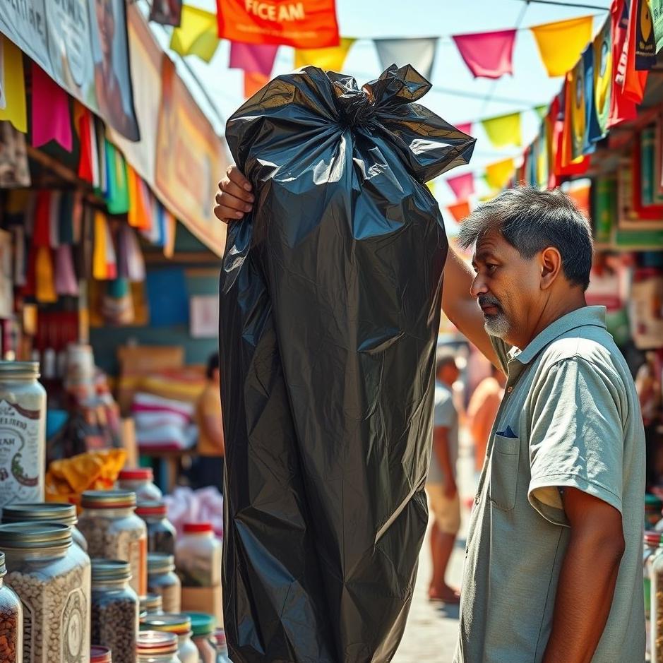 Dream : Buying a garbage bag from the market in your dream