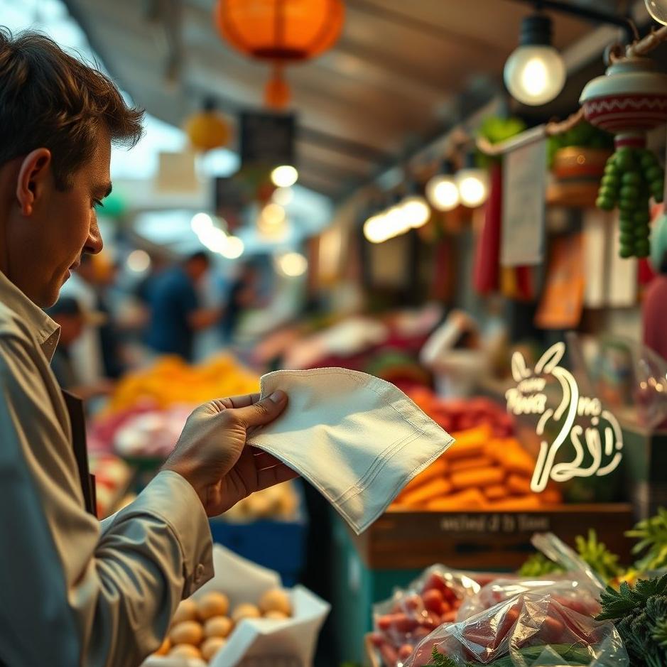 Dream : Buying a napkin from the market in your dream