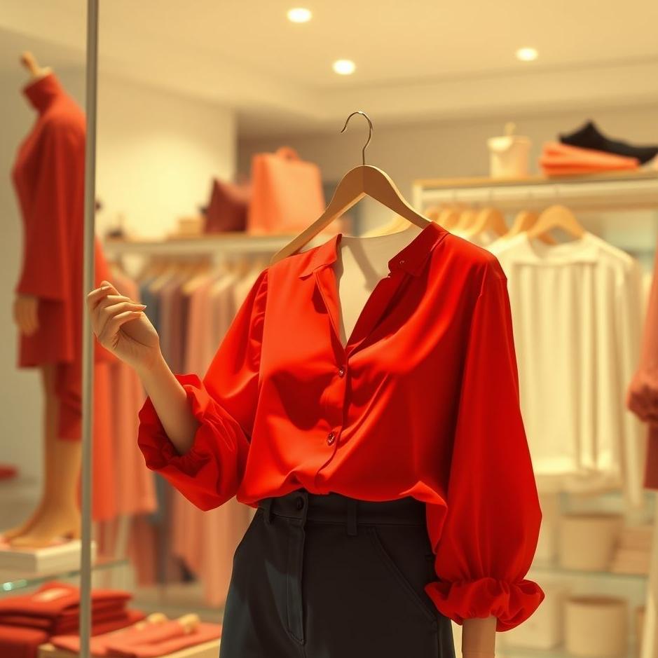 Dream : Buying a red blouse in a dream