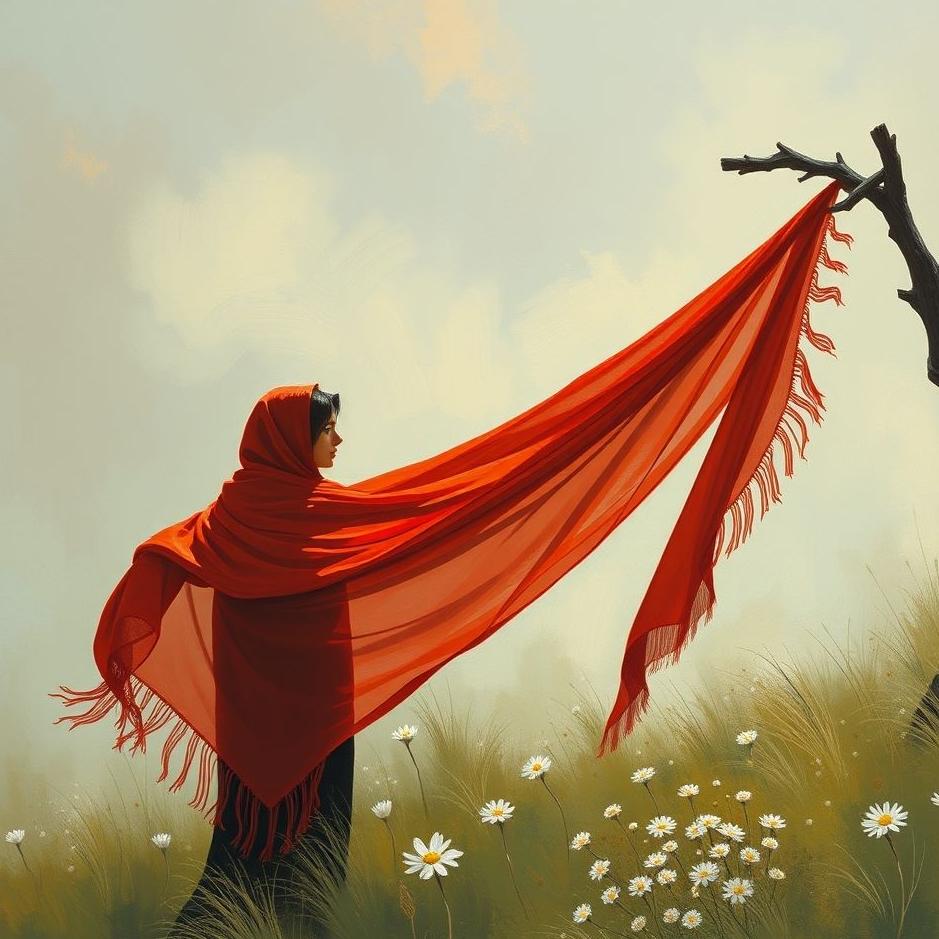 Dream : Buying a red shawl in a dream