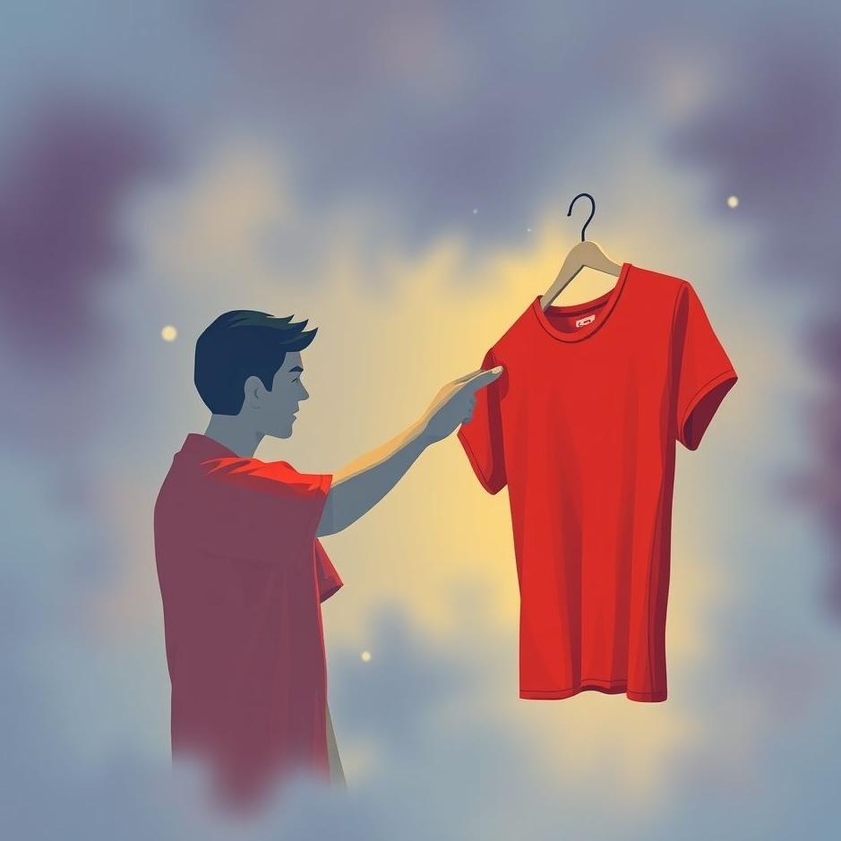 Dream : Buying a red t-shirt in a dream