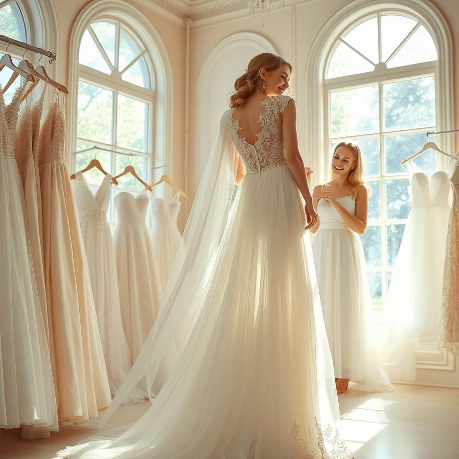 Dream : Buying a white long dress 