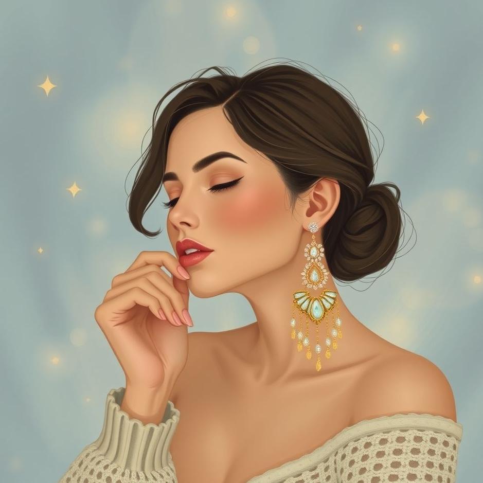 Dream : Buying and wearing earrings in a dream