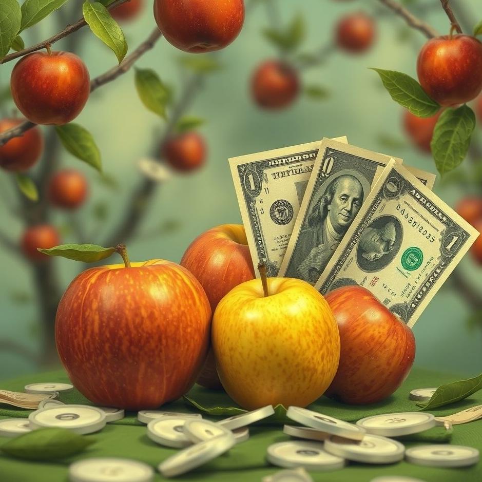 Dream : Buying apples with money in a dream