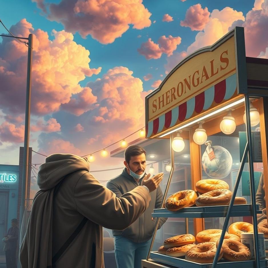 Dream : Buying bagels from a bagel seller in a dream