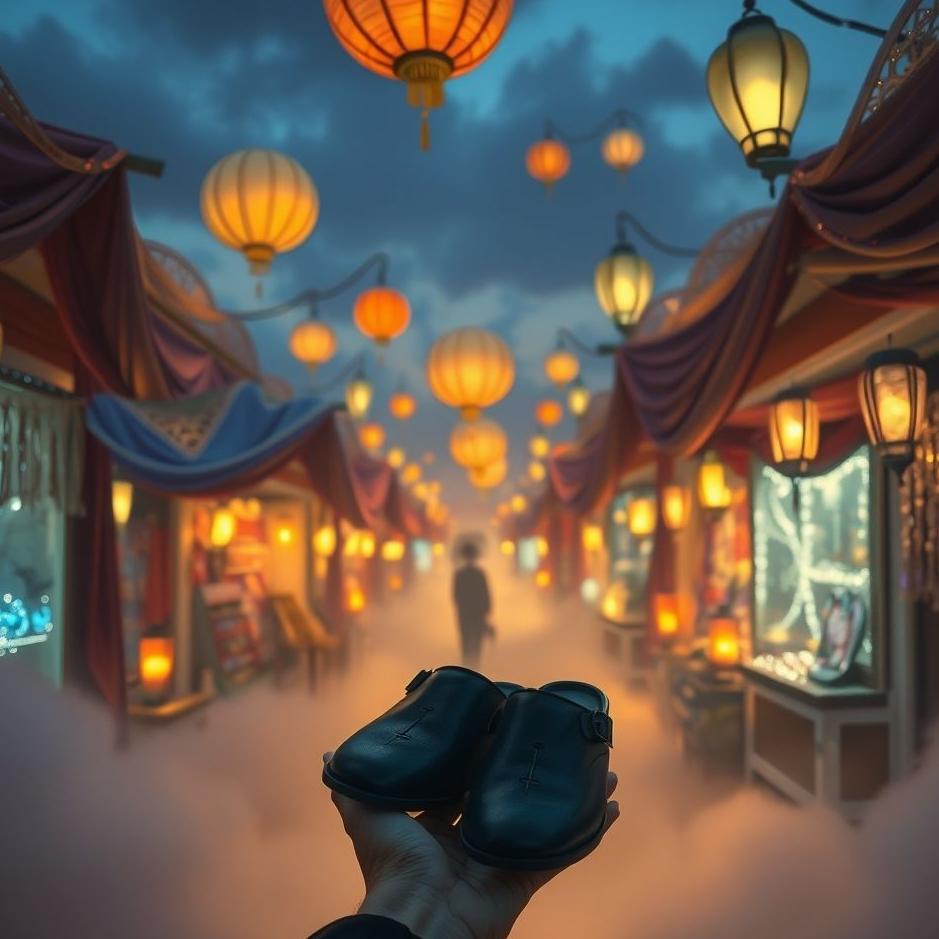 Dream : Buying black slippers in a dream