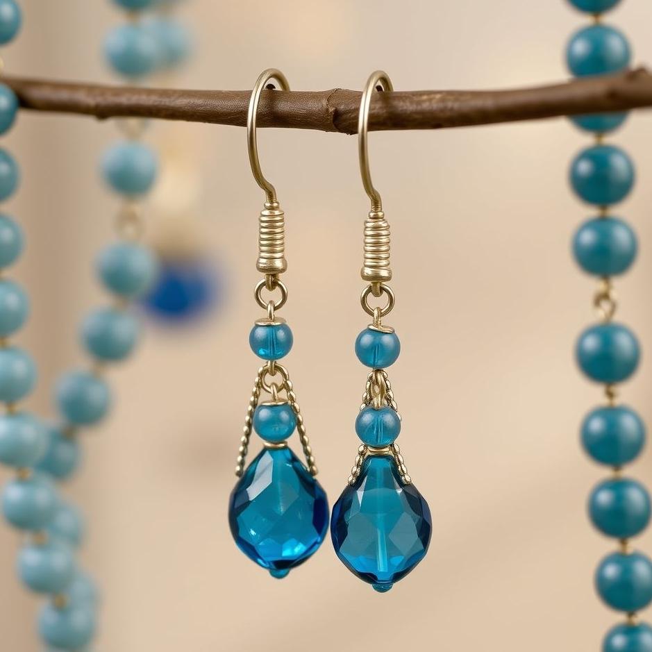 Dream : Buying blue beaded earrings in a dream