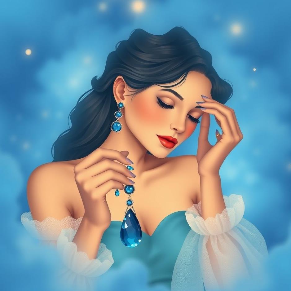 Dream : Buying blue earrings in a dream