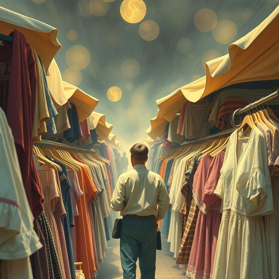 Dream : Buying clothes at the market in a dream