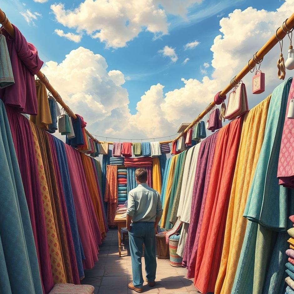 Dream : Buying colorful fabrics in a dream