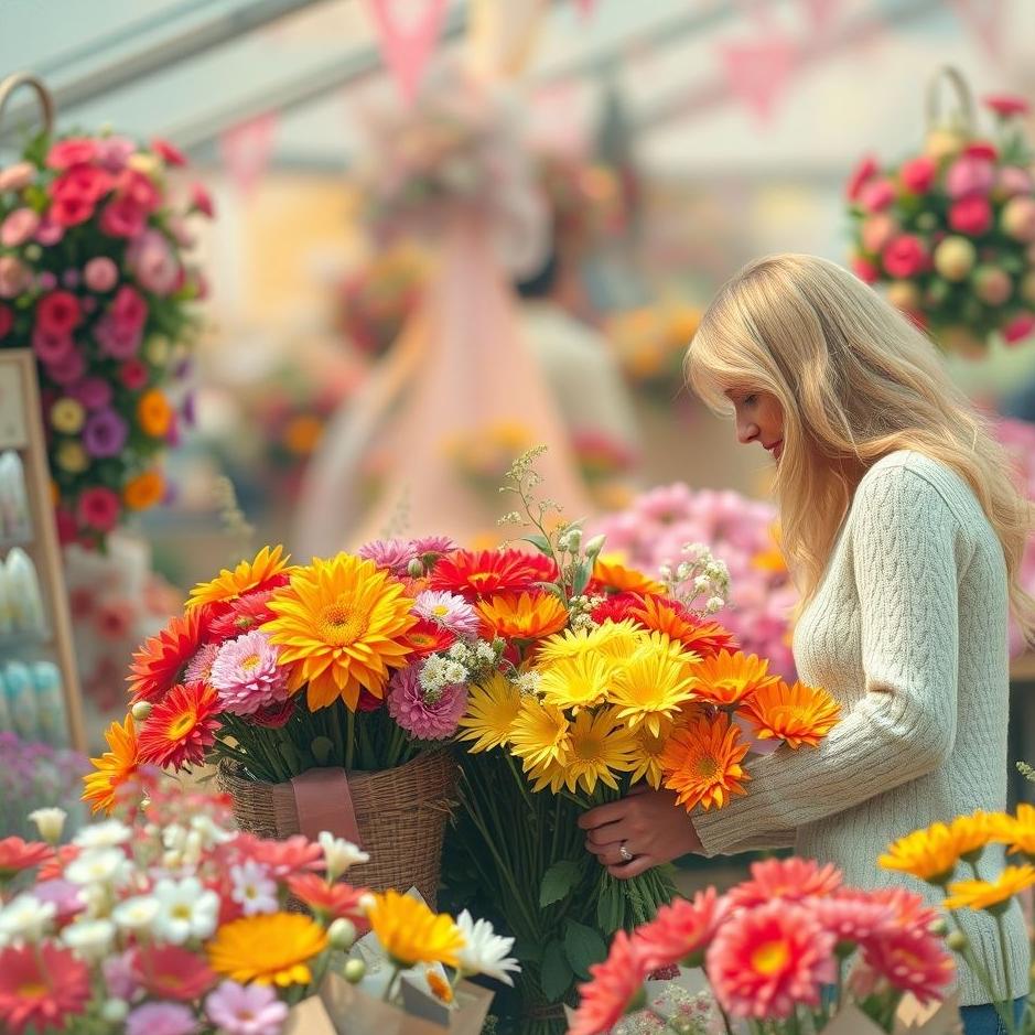 Dream : Buying colorful flowers in a dream
