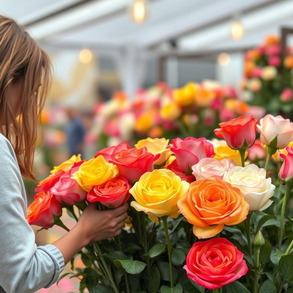 Dream : Buying colorful roses in a dream
