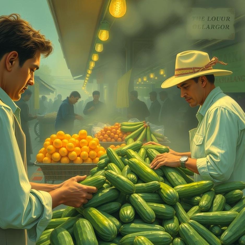 Dream : Buying cucumbers from the market in a dream